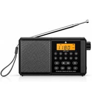 Dijital Ekranlı Saatli Manuel Kanal Arama & Kayıt Özellikli FM Radyo Bluetooth Hoparlör