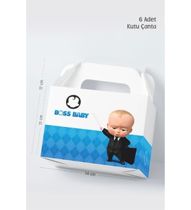 Patron Bebek Boss Baby Kutu Çanta Postacı 14x17 cm *6'lı Paket