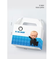 Patron Bebek Boss Baby Kutu Çanta Postacı 14x17 cm *6'lı Paket