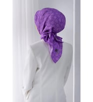Vissona Lila Dama Desen Tivil İpek Eşarp 51495 - 0022