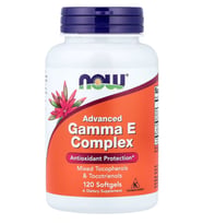 NOW Foods Gamma E Complex Advanced Vitamin E  Tocopherols and Tocotrienols 120 Softgels. (Renksiz)