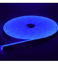 Neon LED şerit 5metre (Mavi) LED zincir bandı hortum esnek dekoratif aydınlatma ışık 12V 10W