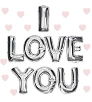 I Love You Folyo Balon Gümüş Renk 35 Cm