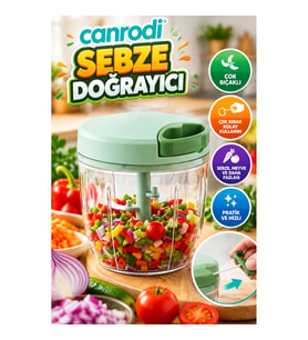 Çek Bırak İpli Manuel Sebze Doğrayıcı – Çok Bıçaklı Pratik Mutfak Doğrayıcısı