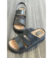 Moda Ayakkabı 5203 Erkek Siyah Sandalet Terlik