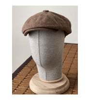 Kışlık Erkek İngiliz Stili Kahve Balıksırtı Yün Şapka Kasket Dökümlü Peaky Blinders Kasket