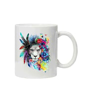 Kupa Bardak Aslan Sanat Çizim Poster Boyama Aslan Kral