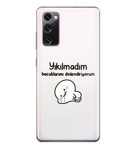 Samsung Galaxy S20 FE Uyumlu Yıkılmadım Tasarımlı Şeffaf Telefon Kılıfı