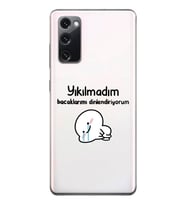 Samsung Galaxy S20 FE Uyumlu Yıkılmadım Tasarımlı Şeffaf Telefon Kılıfı