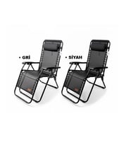 Madfox EasyRest Katlanır Şezlong Sandalye GRİ