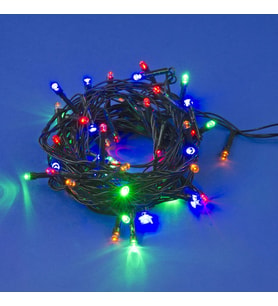 10 M 100 Led Pilli 2 Kademeli RGB Işık Siyah Kablo