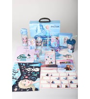 Dekomus Lisanslı Elsa Frozen Ice Glow Colleciton 32 Parça Full Kırtasiye Seti Kalem Çantası,Saplı Klasör,Beslenme Kabı,Matara