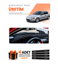 HONDA CİVİC EG-EX-EL (1994-2000) Uyumlu Torpido Koruma Örtüsü Oto Kılıfı - Siyah Gri
