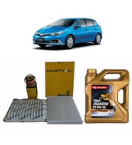 2013-2018 TOYOTA AURİS BENZİNLİ 1.33 VE 1.6 MOTORLAR İÇİN YAĞ BAKIM SETİ PO 5W 30 PERİYODİK BAKIM