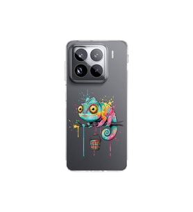 Xiaomi Mi 14 Pro ile Uyumlu Splash Bukalemun Tasarımlı Şeffaf Silikon Kılıf