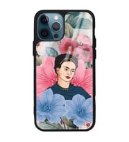 iPhone 13 Pro Max Flowers Frida Kahlo Tasarımlı Glossy Telefon Kılıfı