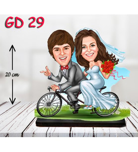 Kişiye Özel Ahşap Biblo - Gelin Damat Biblo 10 ( 3D Biblo )