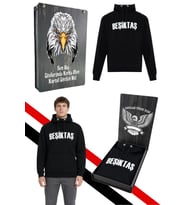 BEŞİKTAŞ ERKEK KAPÜŞONLU SWEATSHIRT UV KUTU HEDİYELİ