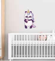 BK Gift Panda Tasarımlı Çocuk Odası Ahşap Duvar Süsü-1 (Beyaz)