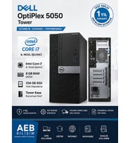 Dell OptiPlex 5050 Tower Intel i7-6700 8 RAM 256 SSD Masaüstü Bilgisayar – Outlet