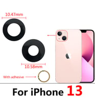 Tkgz İPhone 13 2 Lİ Arka Kamera Camı Lens Yapışkanlı
