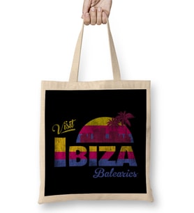 Visit Ibiza Sunset Bez Çanta Uzun Saplı