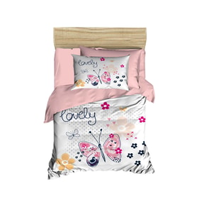 Dijital Baskılı 3d Pamuklu Yenidoğan Bebek Nevresim Takımı Lovely Butterfly (Çok Renkli)