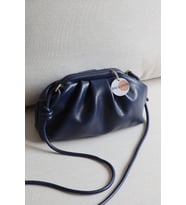 Kadın Burslu Mini El Çantası Vintage Stil Modern Pouch Omuz Çantası Düğüm Askılı