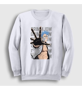 Presmono Unisex Beyaz Cero Grimmjow Anime Bleach Sweatshirt 127421tt