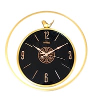 Enarose Bombe Camlı Duvar Saati A5511861 Black