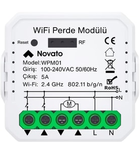 Mini WiFi Akıllı Perde Panjur Kontrol Rölesi (Tuya, Smart Life, Google Home, Amazon Alexa, Home Assistant Destekli) Yüzdesel Kontrol ve Kalibrasyon Özellikli
