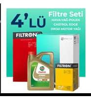 Filtron Audi Q5 40 TDi Filtre Bakım Seti Castrol Motor Yağlı (2021-2024) 4 Lü
