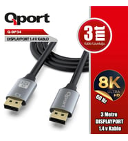 QPORT Q-DP34 DISPLAYPORT 1.4V 3MT KABLO