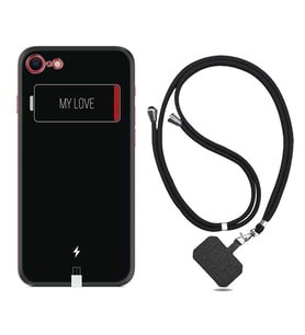 Apple iPhone 5 6 7 8 Plus Se XR Kılıf Boyun Askılı Silikon My Love 1402