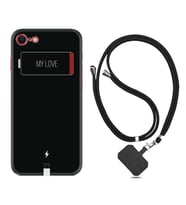 Apple iPhone 5 6 7 8 Plus Se XR Kılıf Boyun Askılı Silikon My Love 1402