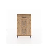Arges Komodin Tek Raflı Tek Çekmeceli 4 Kapaklı 60x30x96 Çam-Çam