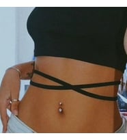 Cerrahi Çelik Küçük Taşlı Göbek Piercingi Silver Renk Minimal Ürün (Çok Renkli)