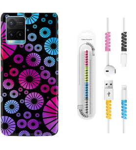 Vivo Y11S Y21S Y20 Y20S Y70 Kılıf Kablo Koruma Spiral Silikon Daireler 1751