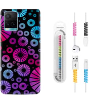 Vivo Y11S Y21S Y20 Y20S Y70 Kılıf Kablo Koruma Spiral Silikon Daireler 1751