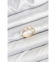 Pirinç Gold Renk Fiyonk Model Kadın Yüzük TJ-BYK3838