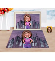 BK Gift Kişiye Özel Kız Çocuk Karikatürlü 1000 Parça Profesyonel Puzzle-3