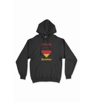 Dusseldorf Almanya  Bayraklı Kalpli Siyah Sweatshirt Hoodie