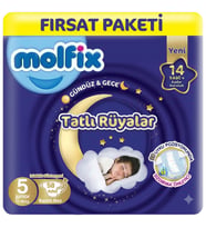 Molfix Tatlı Rüyalar 5 Beden Bebek Bezi 58 Adet