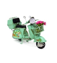Dekoratif Metal Scooter Sepetli