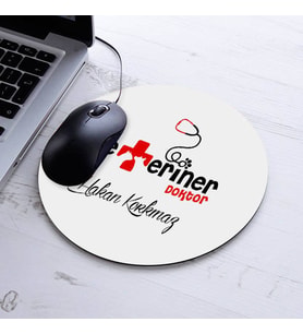 Hediyelik Veteriner Temalı Yuvarlak Mousepad