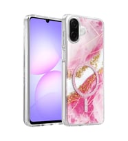 Onegif Samsung Galaxy A07 4g Lotus Simli Magsafe Kapak - Pembe