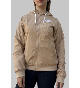 Nike Sportswear Windrunner Jacket Kadın Kapüşonlu Spor Ceket Bej