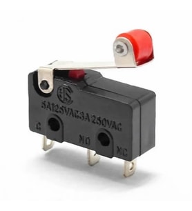 Makaralı Micro Switch Anahtar 5A 5A 250V Rulo Makara Kollu NO NC COM SPDT Sınırlayıcı Momentary