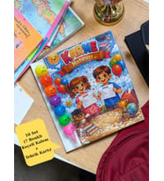 Karne Hediyesi 10 Set Renkli Keçeli Kalem ve Tebrik Kartı