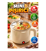1 Litre Mini Elektrikli Pişirici – Buharda Pişirme Tepsili Çok Amaçlı Tencere